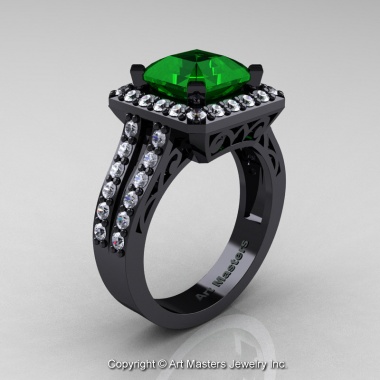 Art_Deco_14K_Black_Gold_3_0_Ct_Royal_Emerald_Cut_Rich_Green_Emerald_Diamond_Engagement_Ring_Wedding_Ring_R262_14KBGDEM_P_jpg-100754-380×380