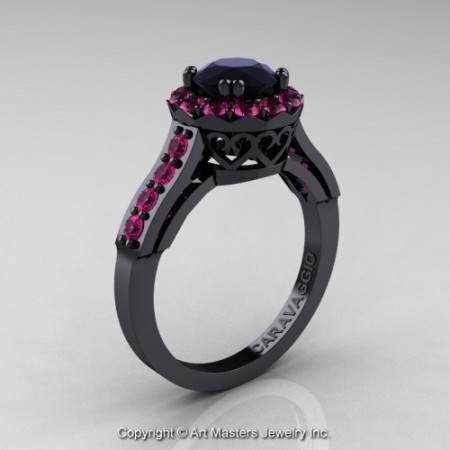 Caravaggio_14K_Black_Gold_1_Carat_Black_Diamond_Pink_Sapphire_Solitaire_Engagement_Ring_R622_14KBGPSBD_P_jpg-100776-500×500