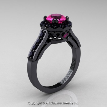 Caravaggio_14K_Black_Gold_1_Carat_Pink_Sapphire_Black_Diamond_Solitaire_Engagement_Ring_R622_14KBGBDPS_P_jpg-100771-500×500