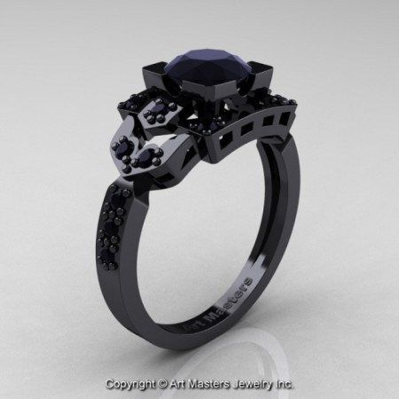 Classic_14K_Black_Gold_1_0_Ct_Black_Diamond_Engagement_Ring_Wedding_Ring_R510_14KBGBD_P_jpg-100376-500×500
