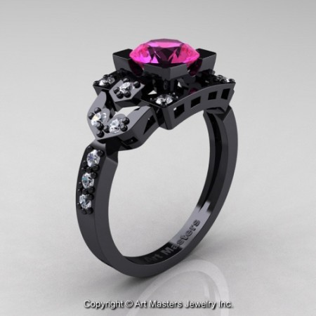 Classic_14K_Black_Gold_1_0_Ct_Pink_Sapphire_Diamond_Engagement_Ring_Wedding_Ring_R510_14KBGDPS_P_jpg-100324-500×500