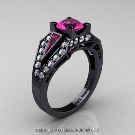 Classic_Edwardian_14K_Black_Gold_1_0_Ct_Pink_Sapphire_Diamond_Engagement_Ring_R285_14KBGDPS_P_jpg-100971-500×500