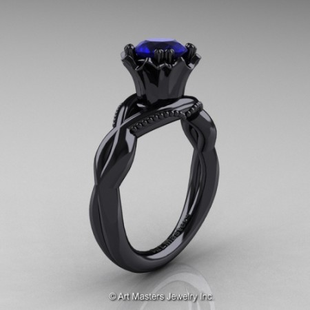 Faegheh_Modern_Classic_14K_Black_Gold_1_0_Ct_Blue_Sapphire_Solitaire_Engagement_Ring_R290_14KBGBS_P_jpg-101042-500×500