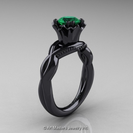 Faegheh_Modern_Classic_14K_Black_Gold_1_0_Ct_Emerald_Solitaire_Engagement_Ring_R290_14KBGAM_P_jpg-101024-500×500
