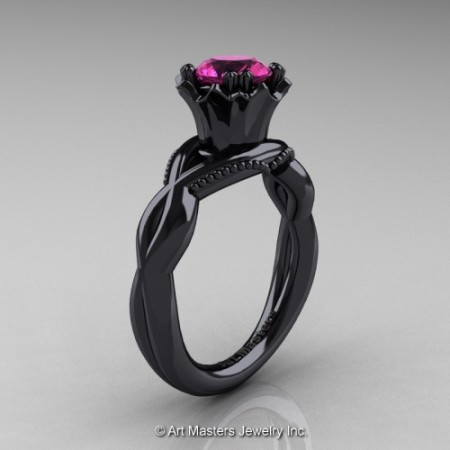 Faegheh_Modern_Classic_14K_Black_Gold_1_0_Ct_Pink_Sapphire_Solitaire_Engagement_Ring_R290_14KBGPS_P_jpg-101060-500×500