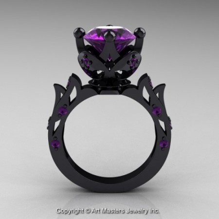 Modern_Antique_14K_Black_Gold_Amethyst_Solitaire_Wedding_Ring_R214_14KBGAM_F_jpg-100799-500×500