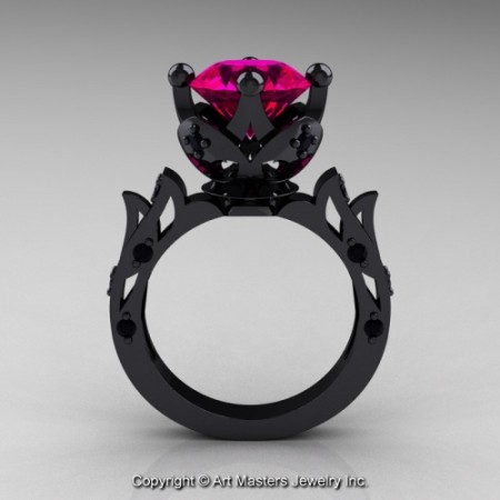 Modern_Antique_14K_Black_Gold_Rose_Ruby_Black_Diamond_Solitaire_Wedding_Ring_R214_14KBGBDRR_F_jpg-100828-500×500