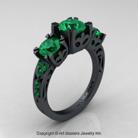 Modern_Vintage_14K_Flat_Black_Gold_2_0_Ct_Three_Stone_Emerald_Solitaire_Ring_R522_14KFBGEM_P_jpg-100563-500×500