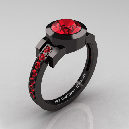 Modern-Classic-14K-Black-Gold-1-Ct-Rubies-Engagement-Ring-R501S-BGR-P-700×700